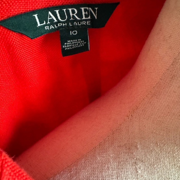 Lauren Ralph Lauren Red Linen Blazer - Picture 2 of 5